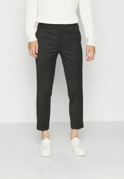 Filippa K TERRY CROPPED TROUSER - Trousers - Black