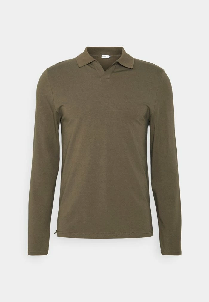 Filippa K LONG SLEEVE - Polo Shirt - Dark Olive 4 Filippa K LONG SLEEVE - Polo Shirt - Dark Olive - Image 2