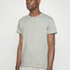 Filippa K ROLL NECK TEE - Basic T-shirt - Light Grey