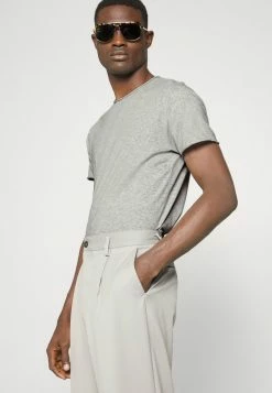 Filippa K ROLL NECK TEE - Basic T-shirt - Light Grey -Filippa K shop 1d8d608502a040509b35714ec0093025