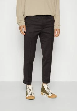 Filippa K TERRY CROPPED TROUSER - Trousers - Dark Brown