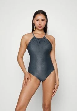 Filippa K HALTER PRINTED SWIMSUIT - Swimsuit - Blue