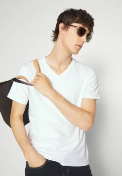 Filippa K LYCRA V NECK TEE - Basic T-shirt - White -Filippa K shop 7d43ec264fa843e2a91309d943490fe0