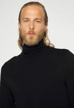 Filippa K TOM ROLLER NECK - Long Sleeved Top - Black -Filippa K shop 826659f7372f4bbeae6b9bd2bba94ef3