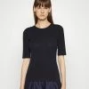 Filippa K ELBOW SLEEVE - Basic T-shirt - Navy -Filippa K shop bcc9345cf9dd437f80eaa7806c86fb2a